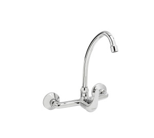 Grifo de cocina monomando mural 8" Cromado Ge2